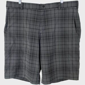 Nike Tour Performance Hybrid Golf Shorts Gray Plaid Men's 38 Dri-Fit Activewear